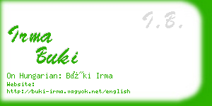 irma buki business card